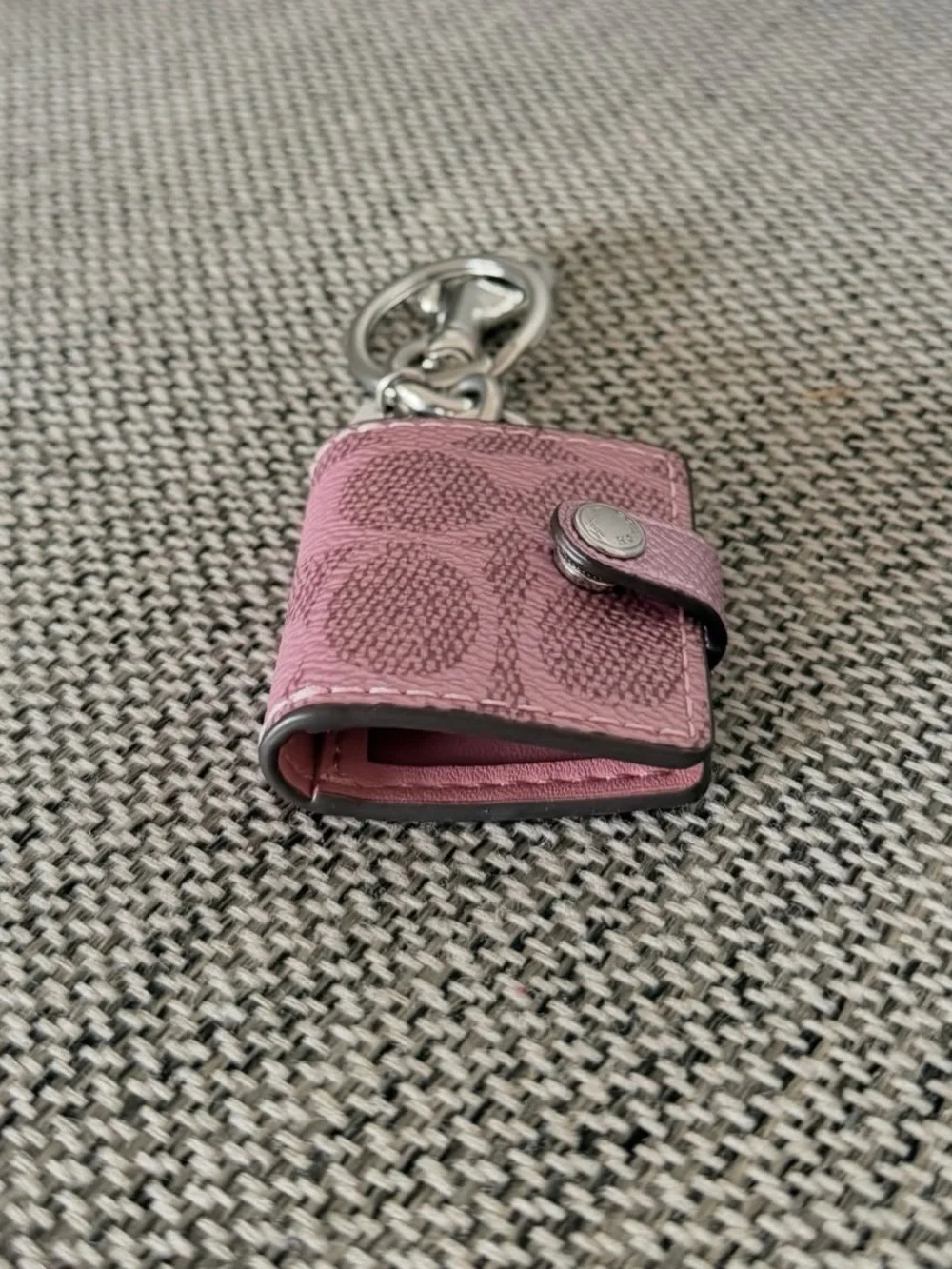 COACH 📸 NWOT Picture Frame Bag Charm in Signature Metallic Pink -Limited Edition